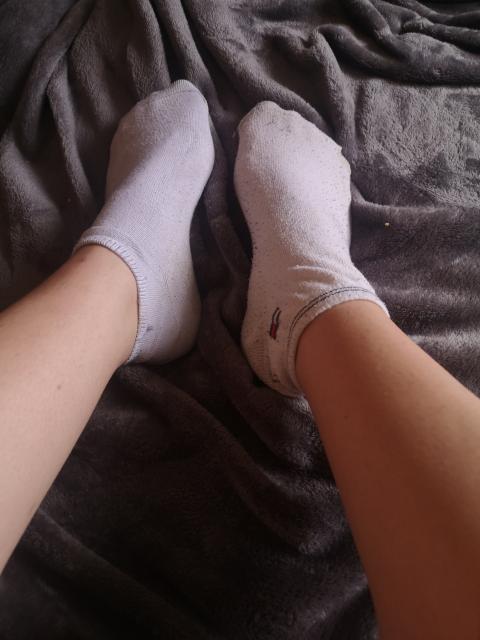 Weiße Damensportsocken - Getragene Socken - Erfurt