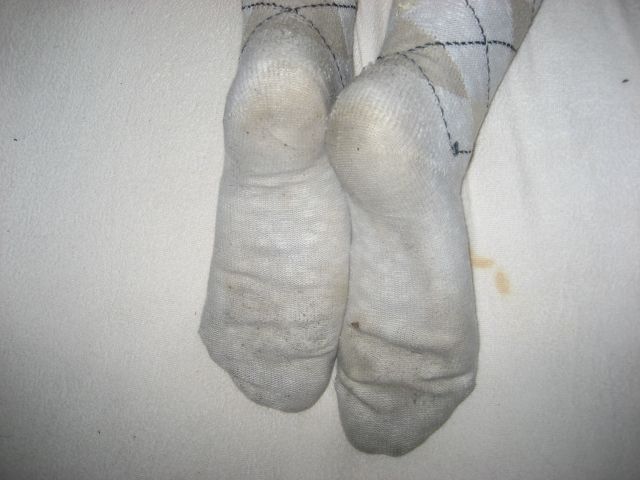 Nassgeschwitzte Socken - Getragene Socken -   